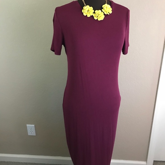Old Navy Burgundy Knit Dress Size L - Picture 4 of 8